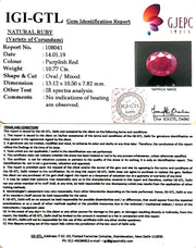 11.30 Ratti Natural New Burma Ruby with Govt Lab Certificate-(2331)